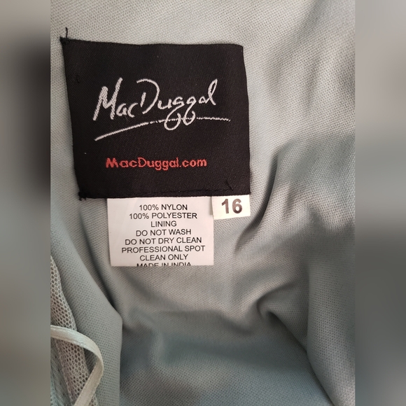 Mac Duggal Long Formal Evening green Dress size 16 - Picture 8 of 12